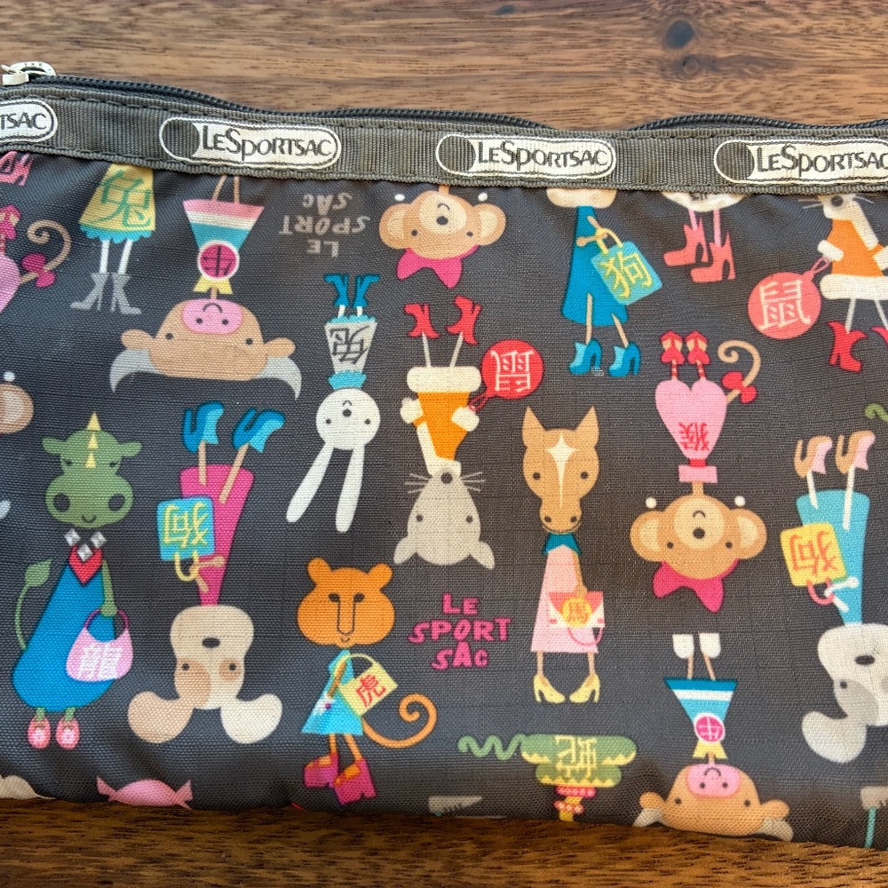 Limited Edition LeSportSac Chinese Zodiac 3-Zip Cosmetic Bag